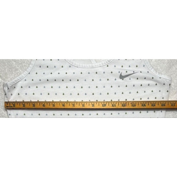 Nike Womens Sz M Dri-FIT Racerback Tank Top Running Performance Polka Dot-1552 - Picture 4 of 5